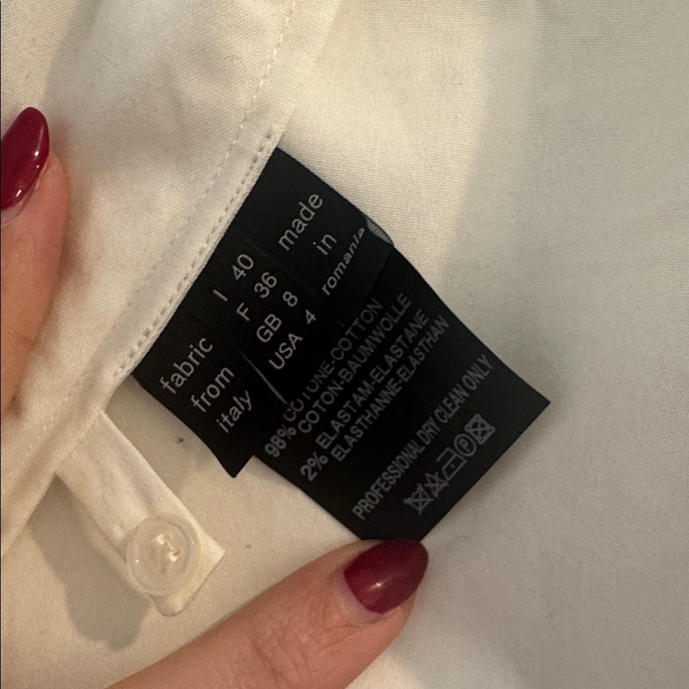Derek Lam White Cropped Tie Front Jacket, US 4 - Picture 4 of 5